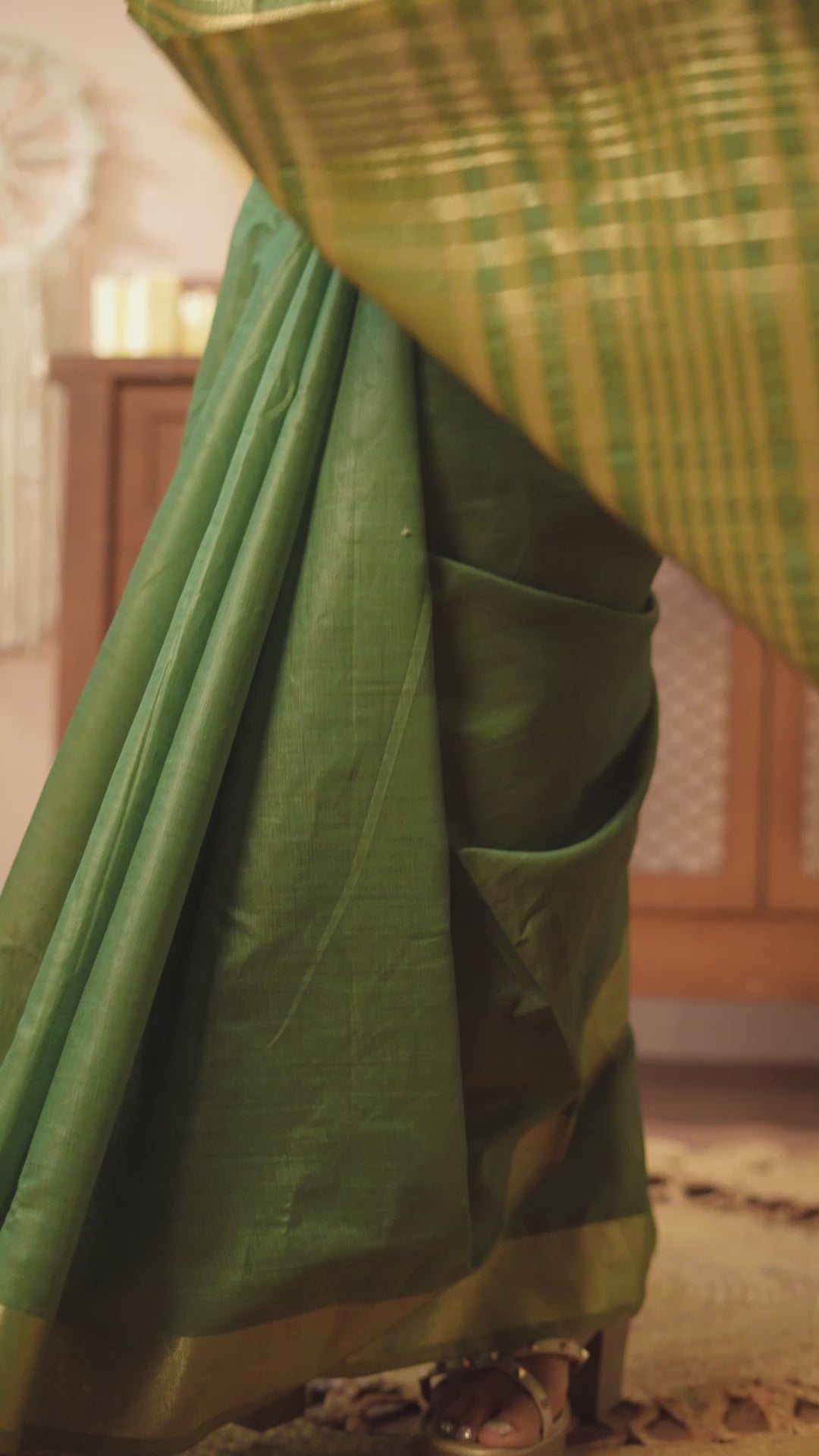 Vaibhavi Saree - Forest Green