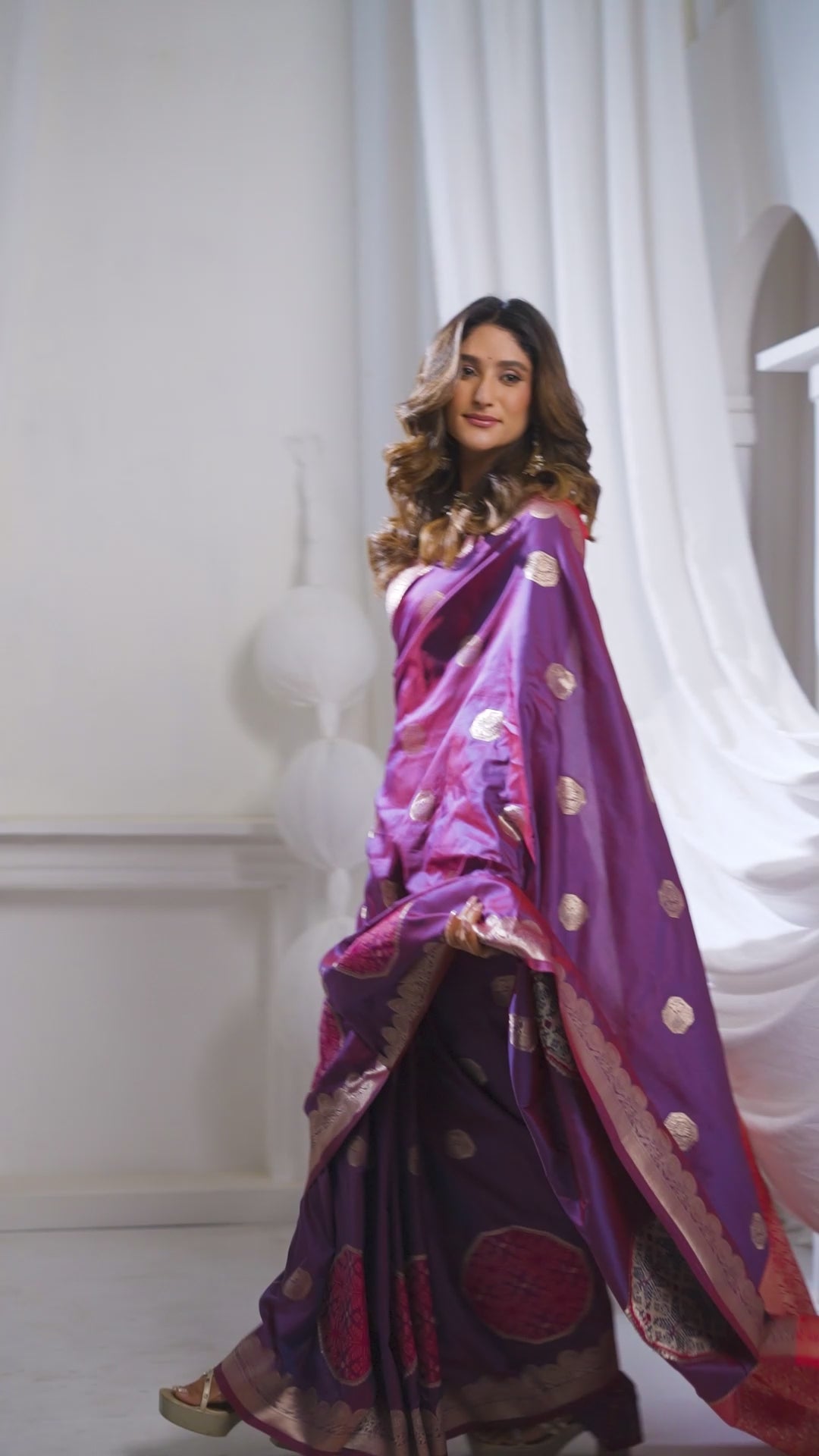 Prerna Saree - Magenta Orchid