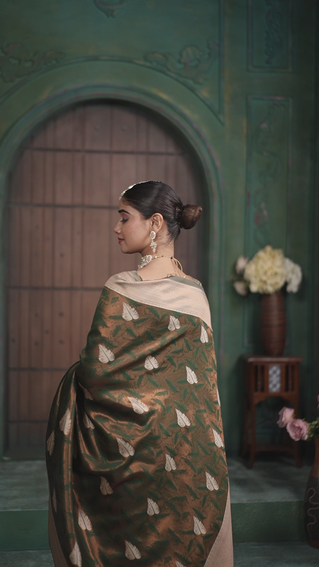 Ananya Saree - Forest Green