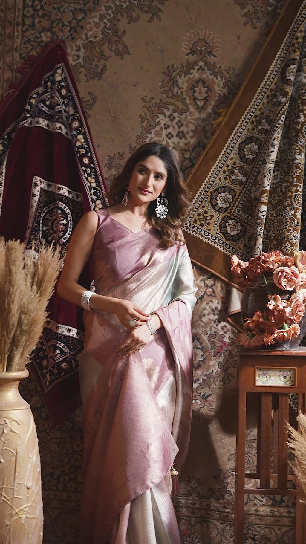 Sitara Saree - Dusty Mauve