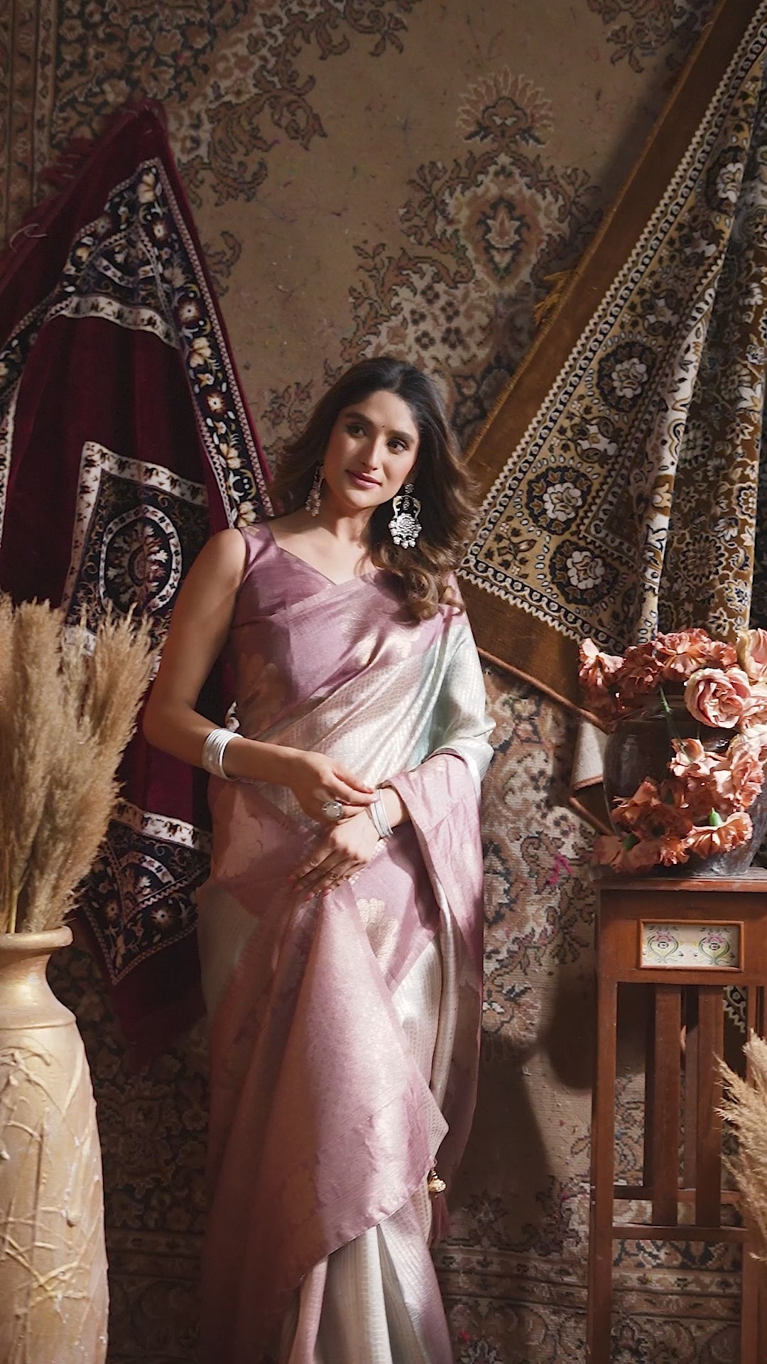 Sitara Saree - Dusty Mauve