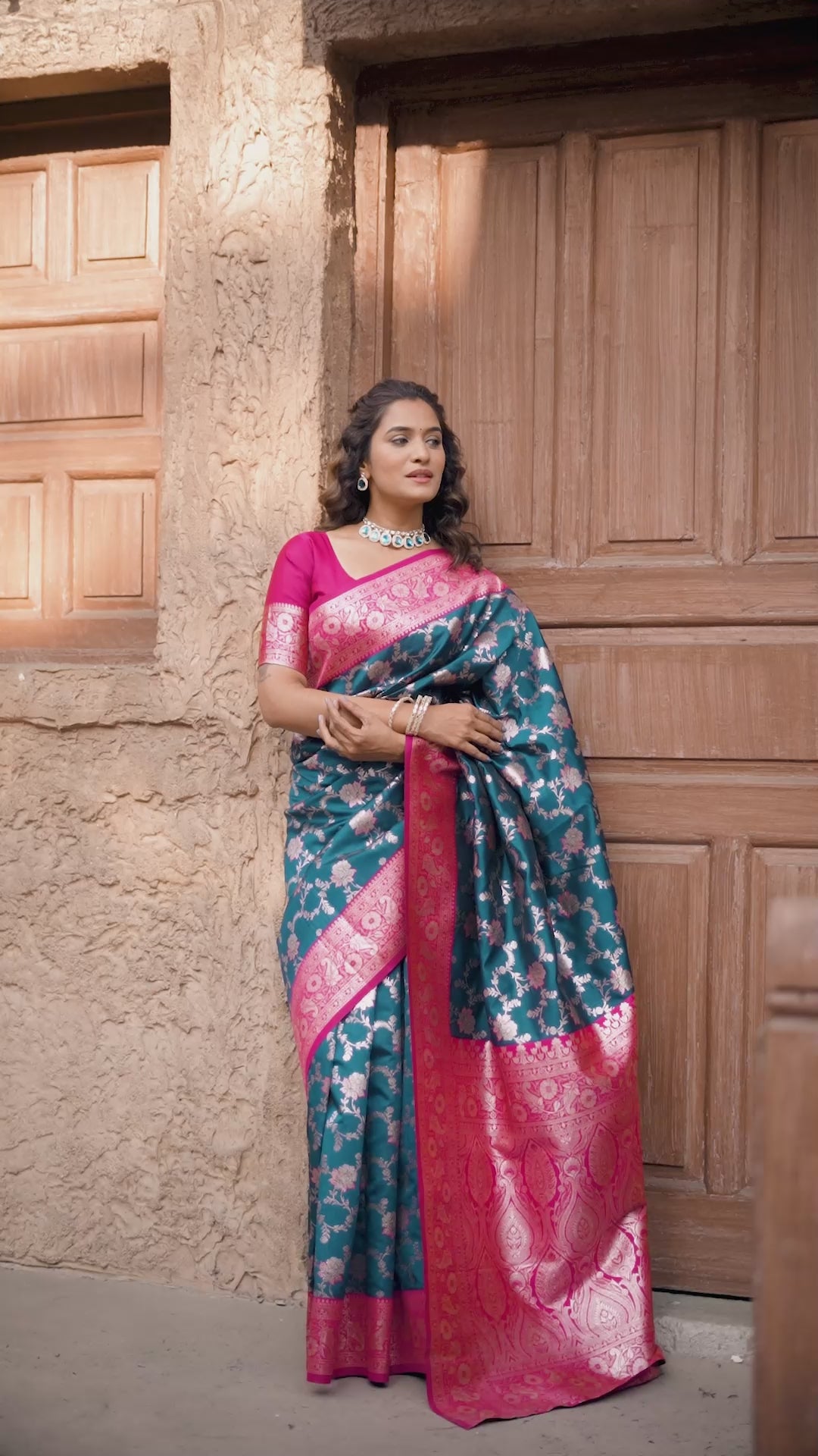 Ruhaani Saree - Steel Blue
